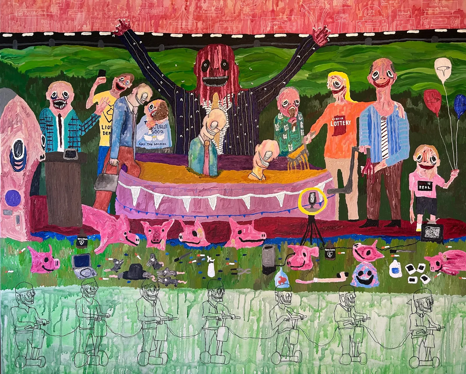 last day at the fair — carnival dunk tank scene